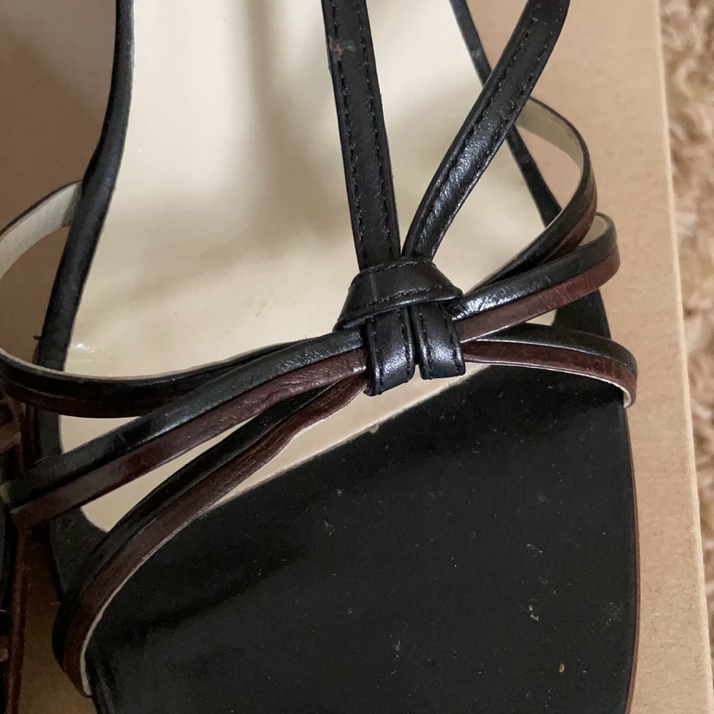 J Crew Wooden Wedge Strappy Sandals -8.5 - Picture 3 of 7